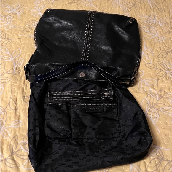 Michael Kors Black Studded Shoulder Bag - Picture 2 of 8